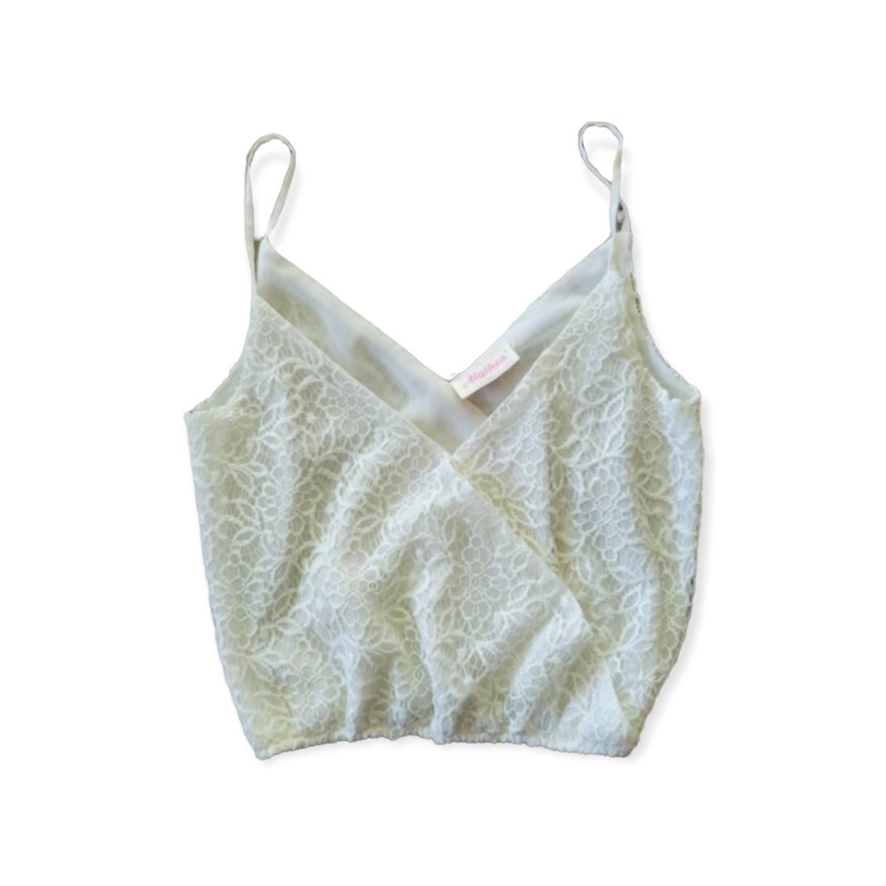 Alythea crop top cream SMALL spaghetti straps